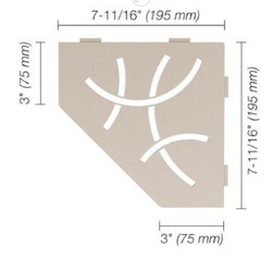 Schluter Shelf-E Pentagonal Curve Cream SES2 D6 TSC